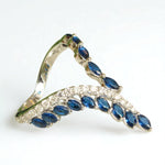 Load image into Gallery viewer, Blue Sapphire Diamond Ring In 14k Solid Gold, Birthstone Ring With Natural Diamonds, Gift for Women, Gemstone Jewelry Gift For Her