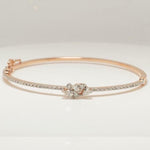 Load image into Gallery viewer, Marquise Cluster Diamond Bracelet, 14k Solid Gold, Natural Diamonds, Stackable Minimalistic Bangle, Statement Jewelry