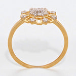 Load image into Gallery viewer, Flower Diamond Ring, 14k Solid Gold, Natural Diamonds, Stackable Ring, Gift for Women, Everyday Floral Jewelry Gift For Her