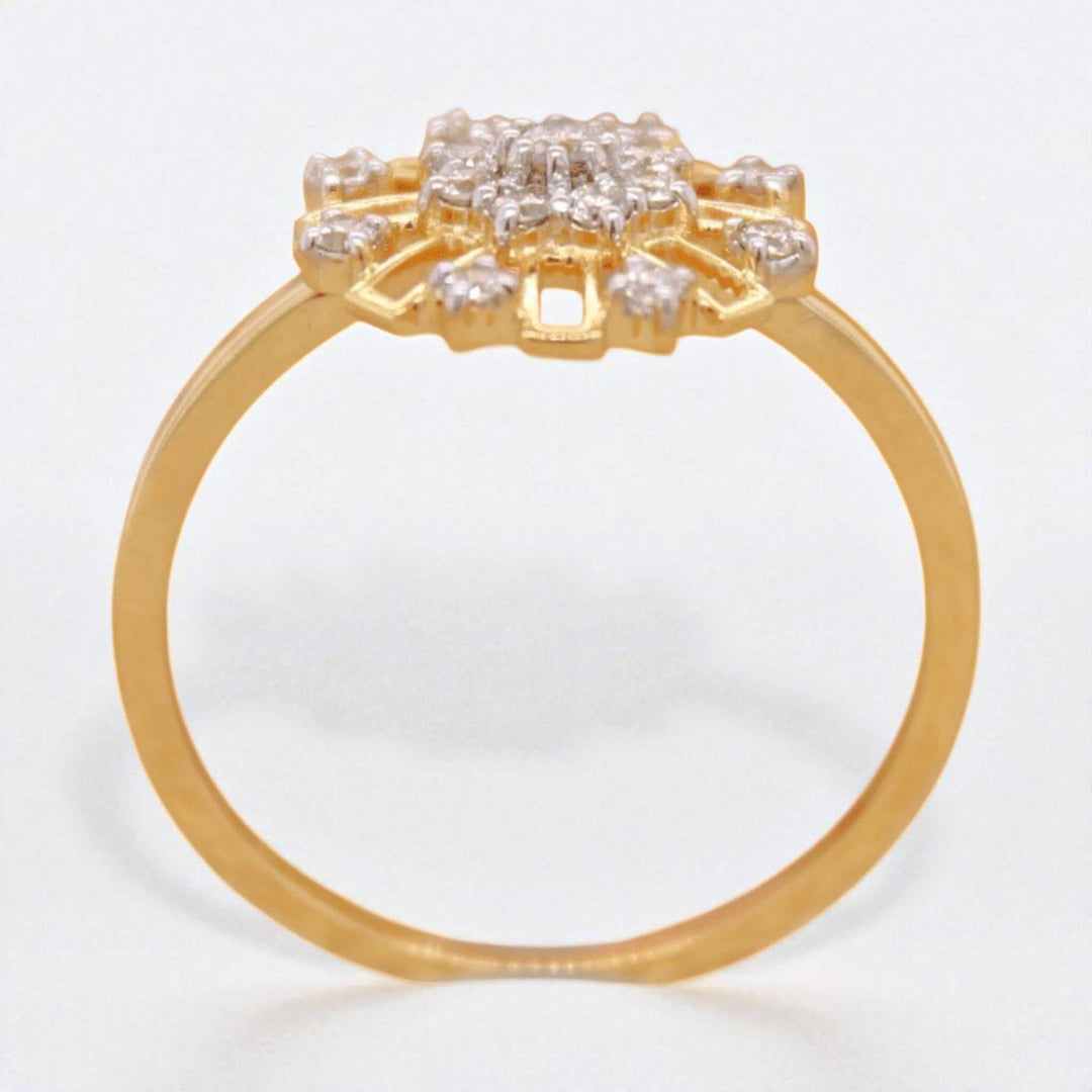 Flower Diamond Ring, 14k Solid Gold, Natural Diamonds, Stackable Ring, Gift for Women, Everyday Floral Jewelry Gift For Her