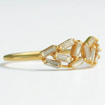 Load image into Gallery viewer, Baguette Diamond Ring, 14k Solid Gold, Natural Diamond, , Everyday Wear Jewelry Gift For Her
