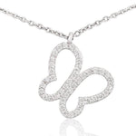 Load image into Gallery viewer, Butterfly Diamond Charm, 14k Solid Gold, Natural Diamonds, Stackable Animal Pendant, Everyday Jewelry