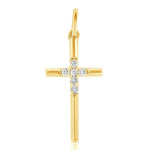 Load image into Gallery viewer, Cross Diamond Pendant in 14k Solid Gold, Natural Diamond Cross Necklace with Adjustable Chain, Religious Jewelry, Gift For Her