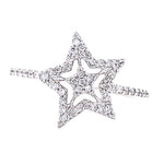 Load image into Gallery viewer, Star Diamond Ring, 14k Solid Gold, Natural Diamonds, Everyday Stackable Ring, Celestial Jewelry, Gift For Her