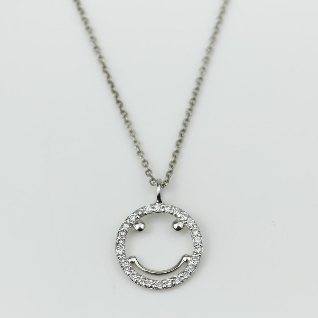 Smiley Diamond Charm Pendant, Emoji Charm, 14k Solid Gold, Natural Diamonds, , Everyday Jewelry Gift For Her