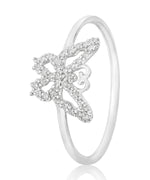 Load image into Gallery viewer, Butterfly Diamond Ring, 14k Solid Gold, Natural Diamonds, Animal Jewelry, Everyday Ring, Gift For Her