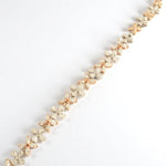 Load image into Gallery viewer, Floral Link Diamond Tennis Bracelet, 14k Solid Gold, Fancy Natural Diamonds, Two-Toned Bracelet, Stackable Statement Jewelry