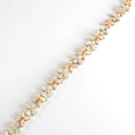 Load image into Gallery viewer, Floral Link Natural Diamond Tennis Bracelet; 14k Solid Gold Two-Toned Flower Jewellery, Certified Jewelry