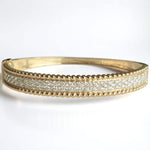 Load image into Gallery viewer, Gold Beaded Diamond Broad Bracelet, 14k Solid Gold, Natural Diamonds, Cluster Pave Bangle, Statement Bangle Bracelet, Stackable Jewelry