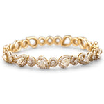 Load image into Gallery viewer, Teardrop Diamond Bracelet, 14k Solid Gold, Natural Diamond, Fancy Cluster Link Bangle, Stackable Filigree Bracelet, Statement Bridal Jewelry