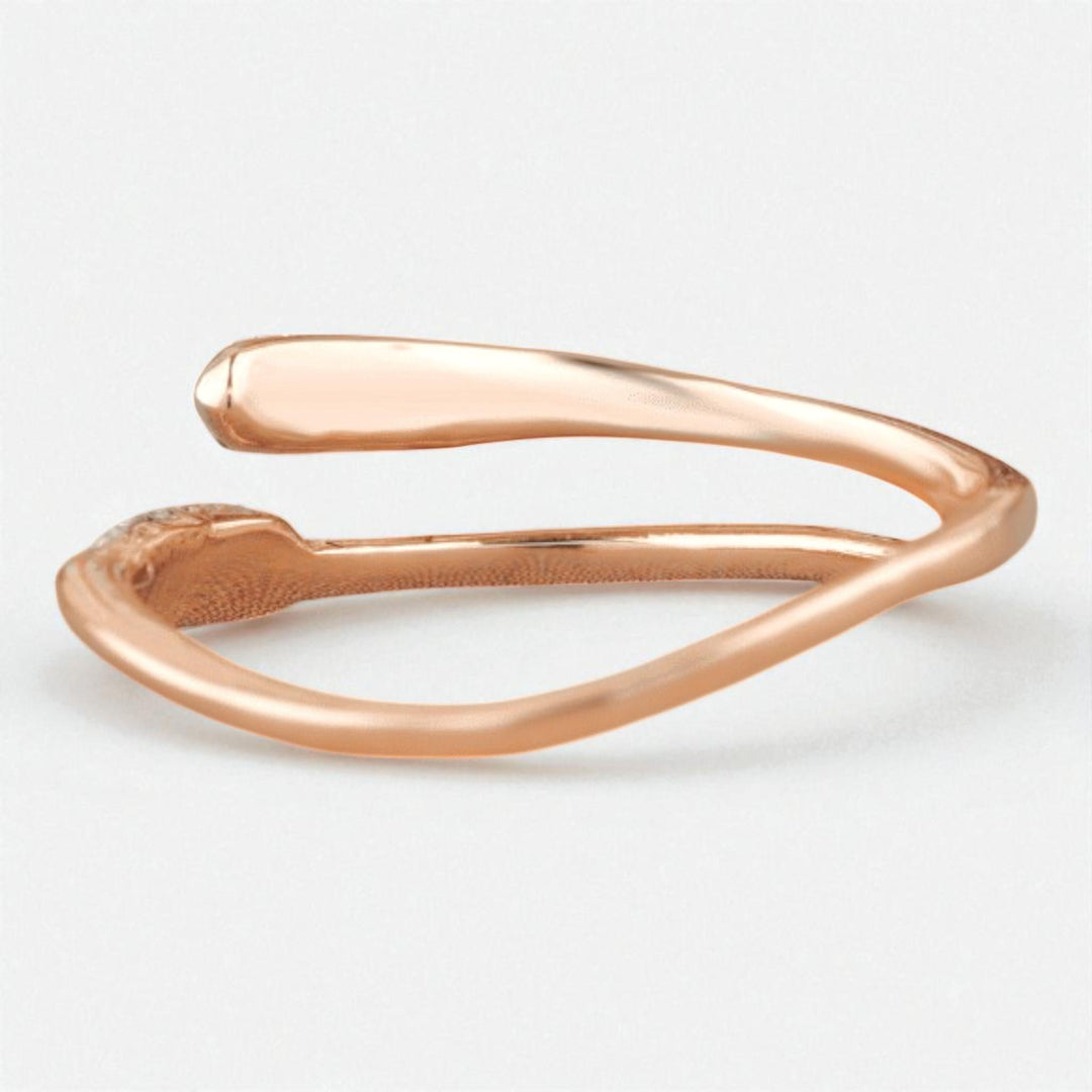 Diamond Cuff Ring, 14K Solid Gold, Promise Ring, Natural Diamonds, , Everyday Jewelry Gift For Her