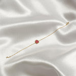 Load image into Gallery viewer, Personalized Initial Halo Diamond Enamel Bracelet, 14k Solid Gold Chain, Natural Diamond, Stacking Custom Chain, Minimalist Everyday Jewelry