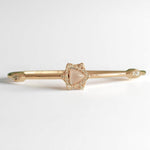 Load image into Gallery viewer, Star Triangle Diamond Bracelet, 14k Solid Gold, Natural Diamonds, Mother Of Pearl Dual Styling Cuff Bangle, Statement Minimalistic Jewelry