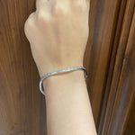 Load image into Gallery viewer, Baguette Natural Diamond Eternity Minimalistic Bracelet: 14k Solid Gold Wavy Illusion Jewelry, Certified Jewelry