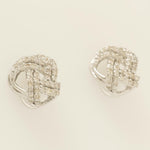 Load image into Gallery viewer, Knot Diamond Stud Earrings, 14k Solid Gold, Natural Diamonds, Pavé Infinity Jewelry, Minimalist Everyday Jewelry, Statement Studs