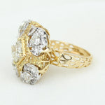 Load image into Gallery viewer, Yellow Sapphire Engagement Ring, Heart & Pear Diamonds, Dual Tone Gemstone Ring, Natural Diamonds, 14k Solid Gold, Gift For Her