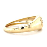 Load image into Gallery viewer, Personalized Medallion Initial Diamond Ring, 14k Solid Gold, Natural Diamonds, Flute Letter Ring, Custom Jewelry, Minimalist Signet Ring