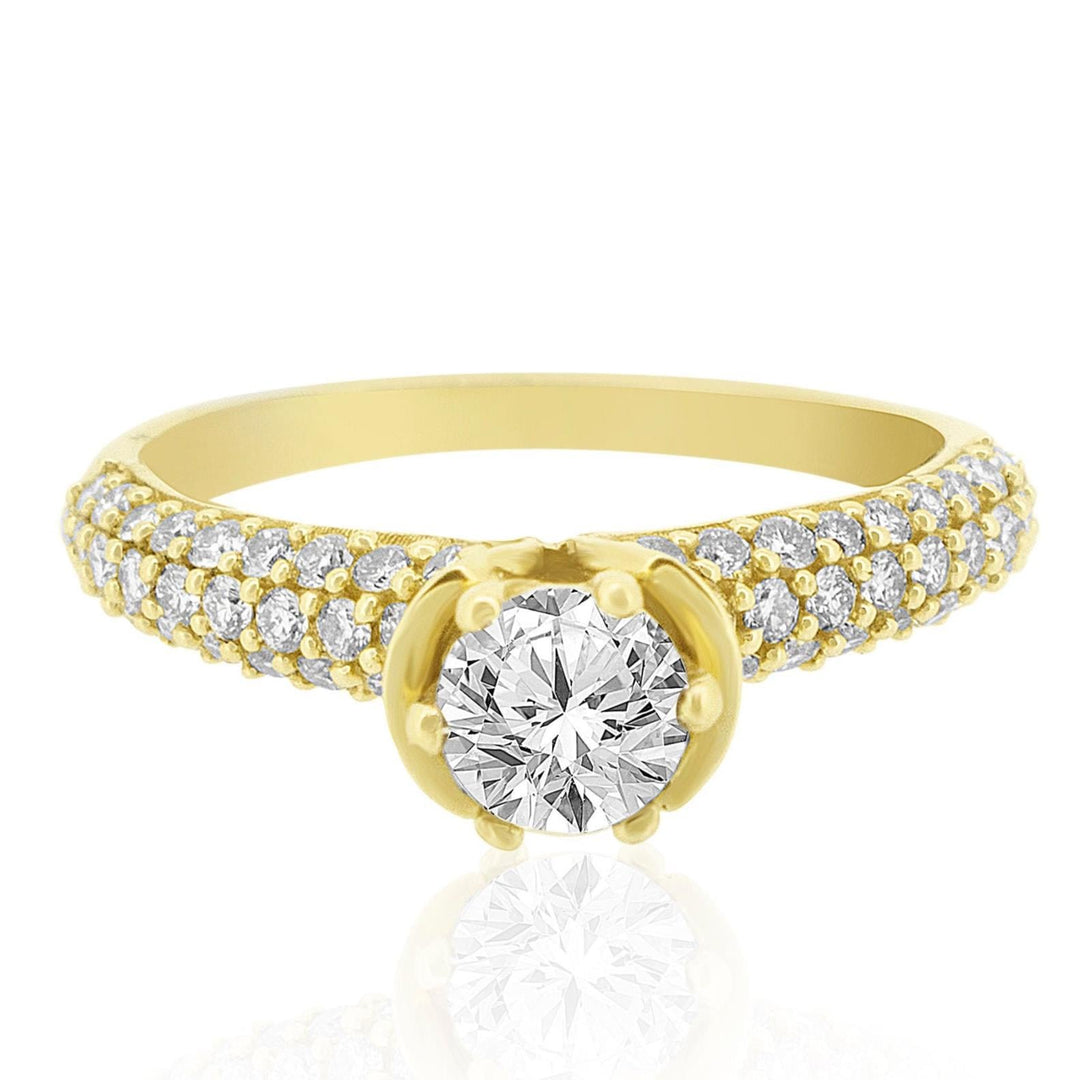 Solitaire Engagement Diamond Ring, Wedding Proposal Ring, 14k Solid Gold, Natural Diamonds, Bridal Jewelry, Gift For Her