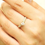 Load image into Gallery viewer, Solitaire Engagement Diamond Ring, Wedding Proposal Ring, 14k Solid Gold, Natural Diamonds, Bridal Jewelry, Gift For Her