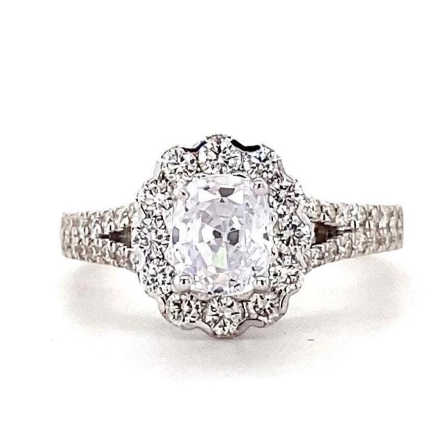 Oval Solitaire Diamond Ring, 14k Solid Gold, Natural Diamonds, Engagement Ring, Bridal Jewelry, Gift For Her