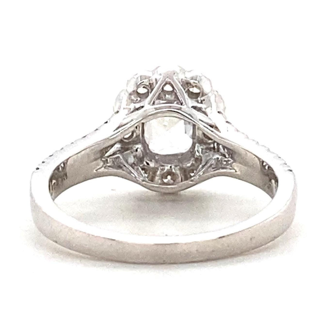 Oval Solitaire Diamond Ring, 14k Solid Gold, Natural Diamonds, Engagement Ring, Bridal Jewelry, Gift For Her