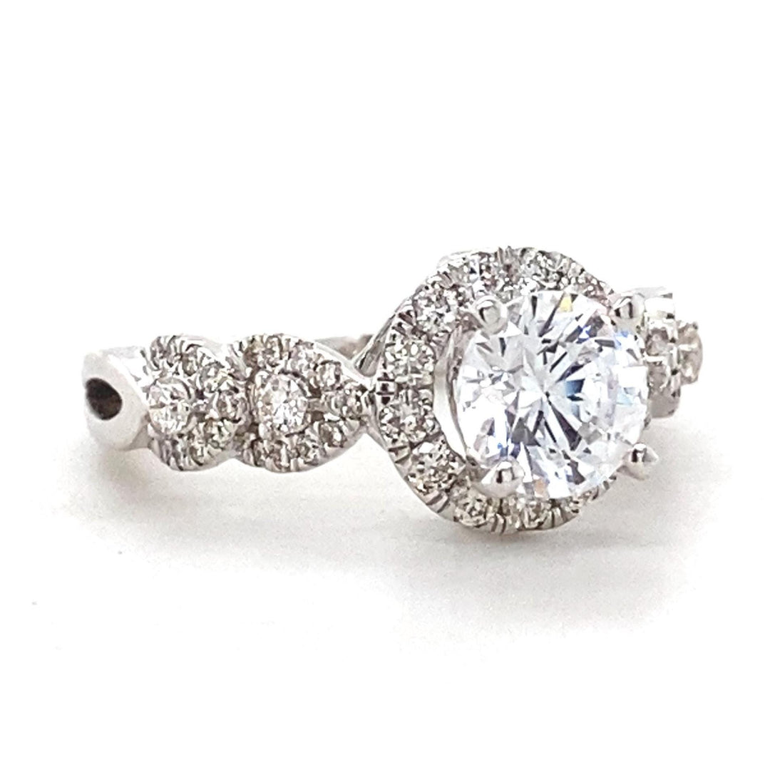 Round Solitaire Diamond Ring, 14k Solid Gold, Engagement Ring, Natural Diamonds, Bridal Wedding Jewelry, Gift For Her