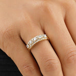 Load image into Gallery viewer, Solitaire Diamond Ring,14k Solid Gold, Natural Diamonds, Eternity Band, Cluster Statement Ring, Stacking Jewelry, Gift For Her