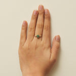 Load image into Gallery viewer, Oval Emerald Diamond Engagement Ring, 14K Solid Gold, Natural Diamond, Green Gemstone Promise Ring, Wedding Statement Ring, Gift For Her