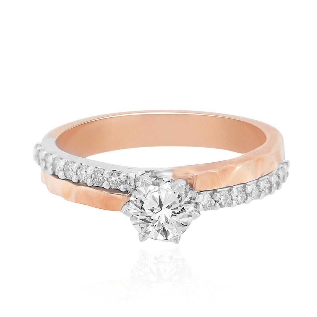 Round Solitaire Diamond Ring, Engagement Ring, 14k Solid Gold, Natural Diamonds, Bridal Jewelry, Gift For Her