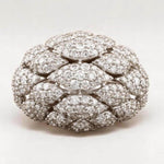 Load image into Gallery viewer, Dome Cluster Diamond Ring, 14k Solid Gold, Natural Diamonds, Bold Cocktail Ring, Statement Ring, Evening Jewelry, Gift For Her