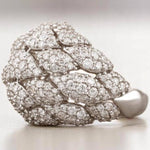 Load image into Gallery viewer, Dome Cluster Diamond Ring, 14k Solid Gold, Natural Diamonds, Bold Cocktail Ring, Statement Ring, Evening Jewelry, Gift For Her