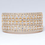 Load image into Gallery viewer, Eternity Diamond Ring, 14k Solid Gold, Wide Wedding Band, Pave Setting Broad Ring, Natural Diamonds, Cocktail Statement Band, Gift For Her