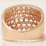 Load image into Gallery viewer, Wide Natural Diamond Eternity Ring: 14k Solid Gold Statement Cocktail Band, IGI Certified, Ready To Ship