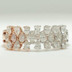 Load image into Gallery viewer, Pear & Marquise Diamond Band Ring, 14K Solid Gold, Natural Diamond, Dual Tone Cocktail Band, Wedding Band, Statement Jewelry, Gift for her