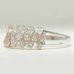 Load image into Gallery viewer, Pear & Marquise Diamond Band Ring, 14K Solid Gold, Natural Diamond, Dual Tone Cocktail Band, Wedding Band, Statement Jewelry, Gift for her