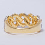 Load image into Gallery viewer, Miami Cuban Diamond Ring, 14K Solid Gold, Eternity Band, Iced Out With Handset Natural Diamonds, Women's Day Gift