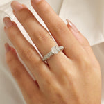 Load image into Gallery viewer, Illusion Set Fancy Natural Diamond Ring: 14k Solid Gold Filigree Statement Jewellery, Certified Jewelry