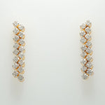 Load image into Gallery viewer, Bar Diamond Drop Stud Earrings, 14k Solid Gold, Natural Diamonds, Minimalist Statement Earrings, Vertical Line Jewelry, Everyday Earrings