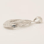 Load image into Gallery viewer, Teardrop Diamond Pendant Necklace, 14k Solid Gold, Natural Diamond, Pave Statement Jewelry, Filigree Necklace, Cocktail Pendant