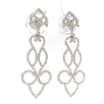 Load image into Gallery viewer, Scrollwork Chandelier Dangle Diamond Earrings, 14k Solid Gold, Natural Diamonds, Filigree Drop Jewelry, Bridal Long Statement Earrings