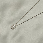Load image into Gallery viewer, Pear Cluster Diamond Pendant, 14k Solid Gold, Teardrop Halo Illusion Chain Necklace, Natural Diamonds, Stackable Jewelry, Wedding Jewelry