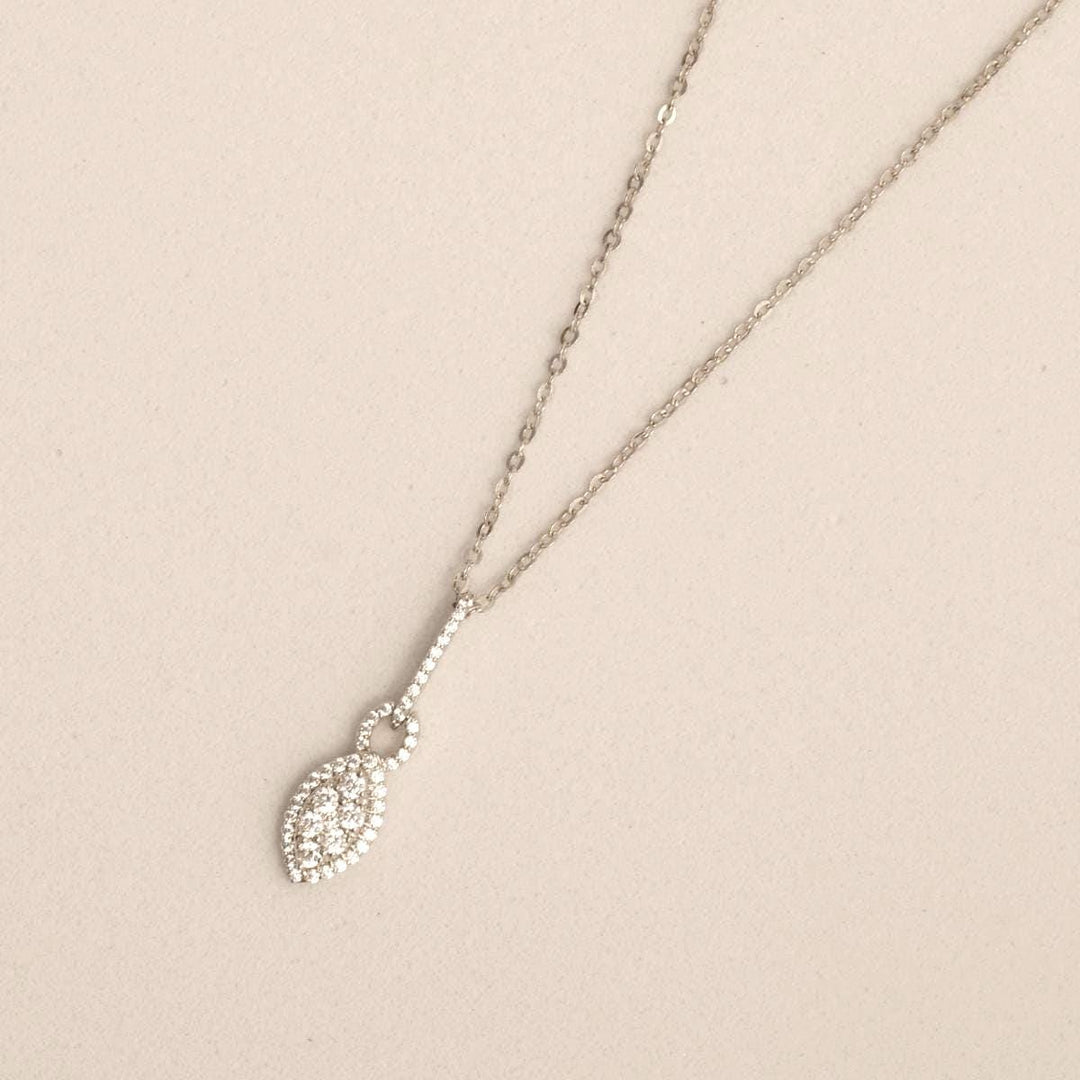 Halo Eye Illusion Diamond Pendant Necklace, 14k Solid Gold, Natural Diamonds, Marquise Cluster Chain Pendant, Minimalist Stackable Jewelry