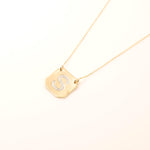Load image into Gallery viewer, Personalized Geometric Initial Diamond Necklace, 14k Solid Gold, Natural Diamonds, Everyday Layering Pendant, Minimal Letter, Ready To Ship