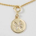 Load image into Gallery viewer, Pisces Horoscope Birth Sign Charm, 14k Solid Gold, Natural Diamond, Zodiac Constellation Everyday Jewelry, Astrology Gift