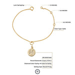 Load image into Gallery viewer, Pisces Horoscope Birth Sign Charm, 14k Solid Gold, Natural Diamond, Zodiac Constellation Everyday Jewelry, Astrology Gift