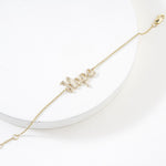 Load image into Gallery viewer, Hope Diamond Bracelet, 14k Solid Gold, Natural Diamonds, Affirmation Jewelry, Everyday Handcrafted Jewelry, Ready To Ship