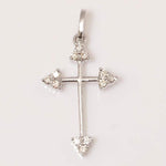 Load image into Gallery viewer, Arrow Cross Diamond Pendant, 14k Solid Gold, Natural Diamonds, IGI Certified, Spiritual Adjustable Necklace, Everyday Jewelry, Gift For Her