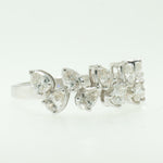 Load image into Gallery viewer, Leaf Diamond Eternity Band: 14k Gold Pear Cocktail Ring