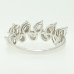 Load image into Gallery viewer, Leaf Diamond Eternity Band: 14k Gold Pear Cocktail Ring