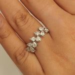 Load image into Gallery viewer, Leaf Diamond Eternity Band: 14k Gold Pear Cocktail Ring